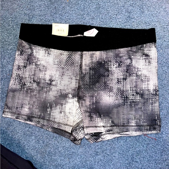 SO Pants - SO Dotty Black and White workout shorts- size Large - **NEVER WORN**